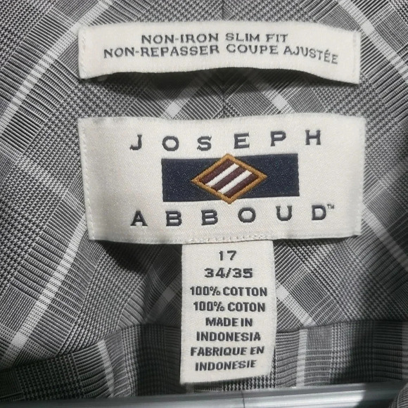 Joseph Abboud Slim-Fit Mens Button Down Dress Shirt,size 17 34/35 . - Picture 4 of 4